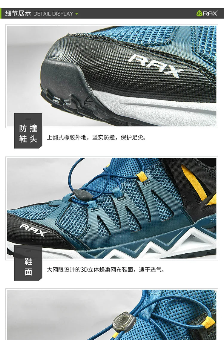 RAX Upstream Aqua Shoes for Men Outdoor Sports Sneakers Male Outdoor Summer Beach Sandals Fishing Shoes Swimming Shoes