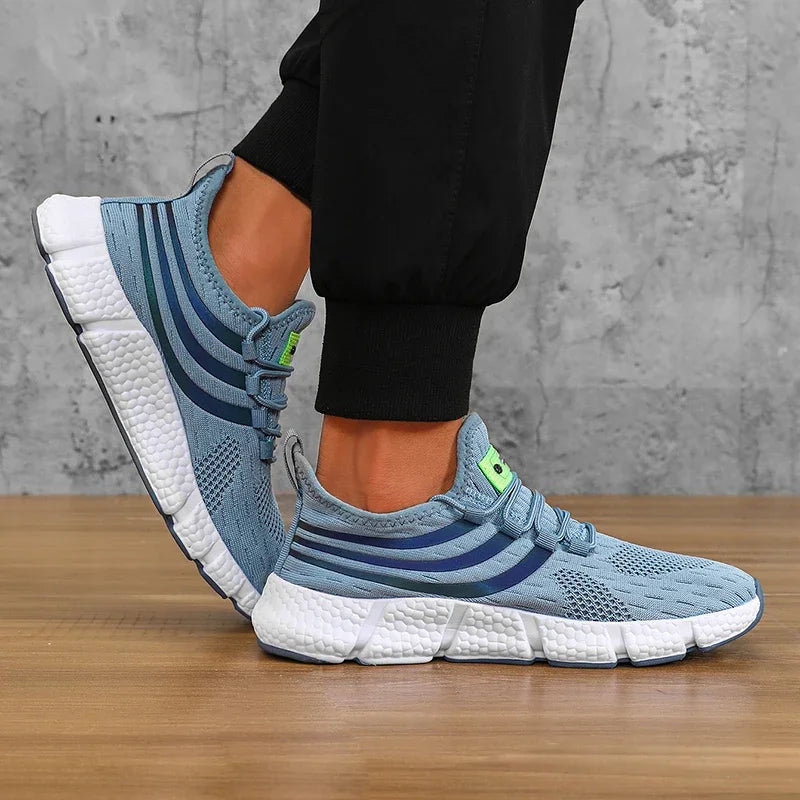 Men's Casual Sports Shoes Breathable Lightweight Sneakers Anti-Slip Flats Outdoor Running Walking Tennis Athletic Jogging Shoes