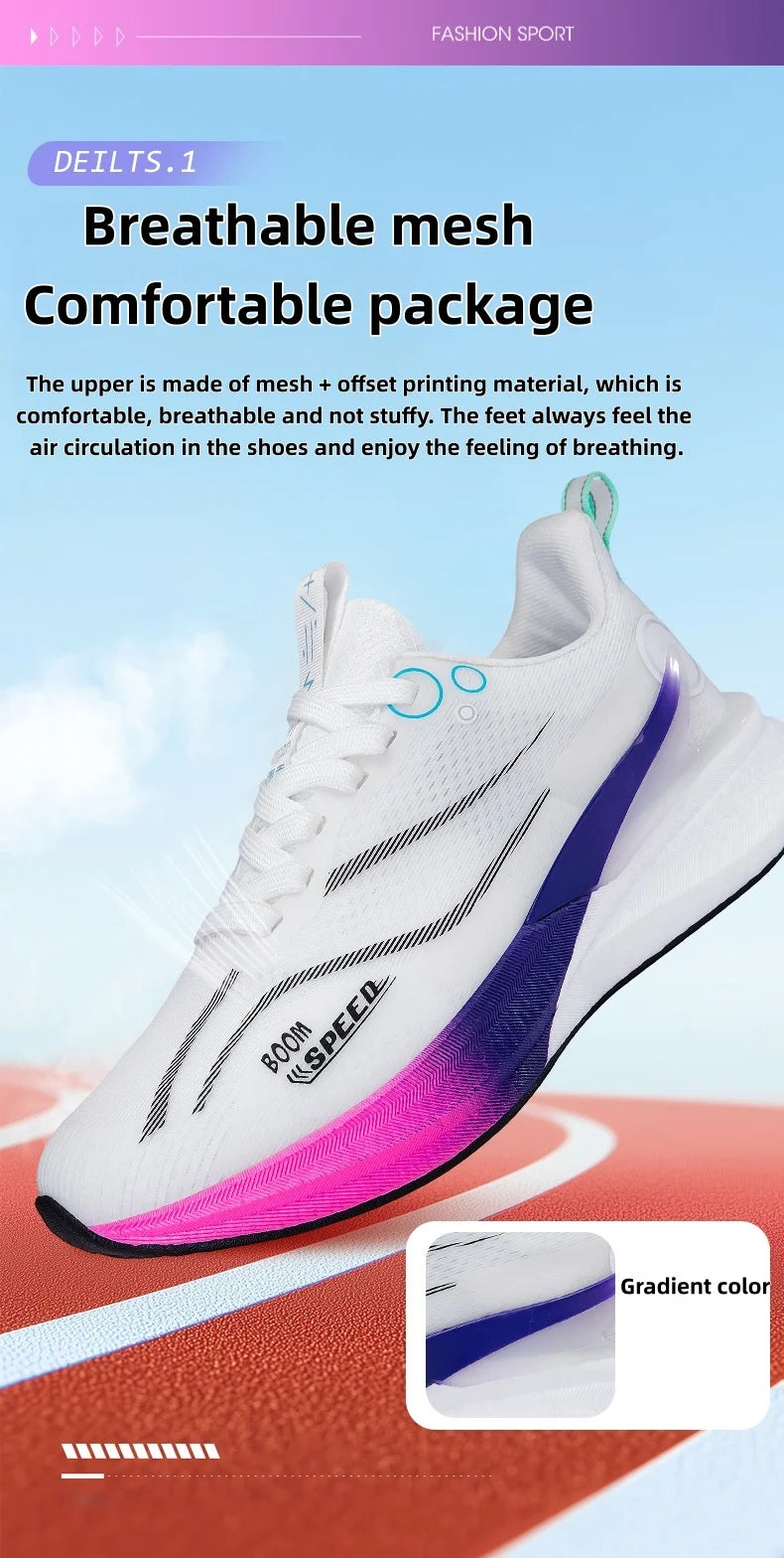 Scarpe da corsa marathon professionali da uomo e donna 2025 con piastra in carbonio, ammortizzazione, ultra leggere, supporto stabile, scarpe sportive