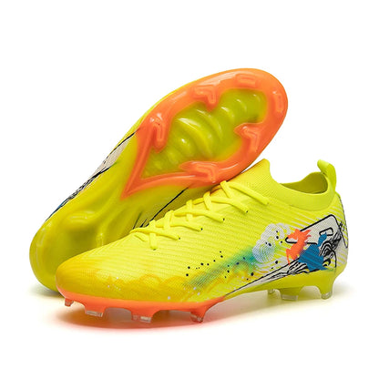 New Men Football Boots Cleats Training Shoes Soccer Shoes Non-Slip Match Ultralight Soccer FG Long Spikes Outdoor Drop Shipping