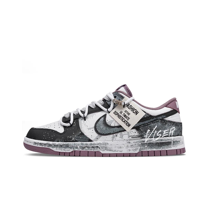 Custom Sneakers Nike Dunk Post-Apocalyptic Wasteland Graffiti Dark Trendy Low-Top Skate Shoes For Men