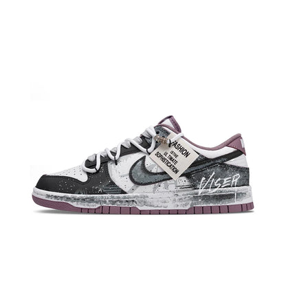 Custom Sneakers Nike Dunk Post-Apocalyptic Wasteland Graffiti Dark Trendy Low-Top Skate Shoes For Men