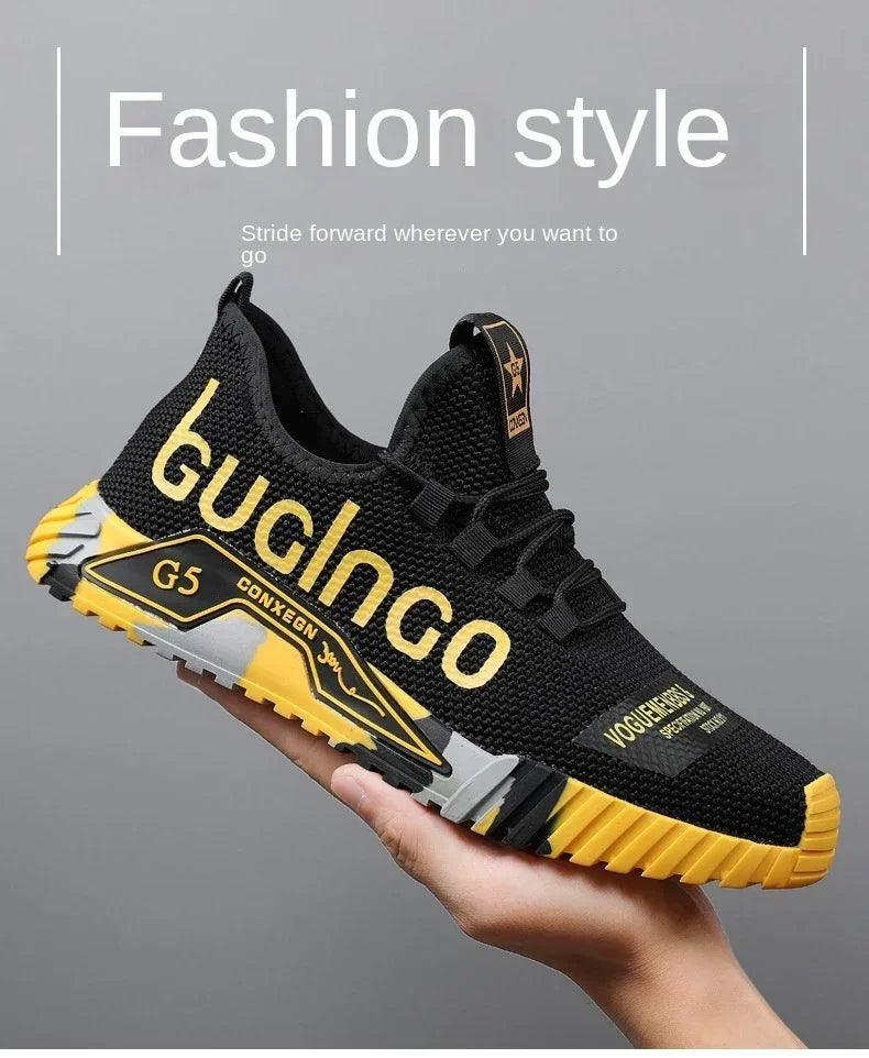 Running Sport Fashion High Top Sneakers Zapatillas De Deporte 2024 Men Casual Mesh Shoes Light Soft Breathable Vulcanized Shoes