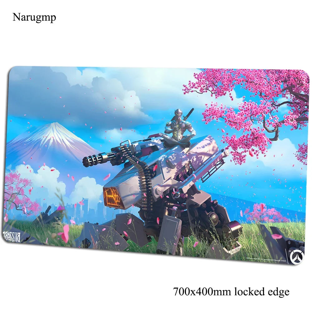 Tappetino mouse Overwatch 700x400x3mm, tappetino gaming anime con personalità per ufficio e notebook, tappetino da scrivania, regalo per ragazzo, pad mouse per giochi PC gamer