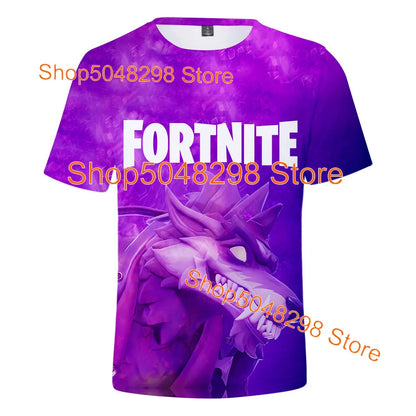 T-shirt Fortnite Bushranger per bambini, stampa 3D Banana Peely, T-shirt da uomo e donna, maglietta Battle Royale, top estivo, regalo di compleanno
