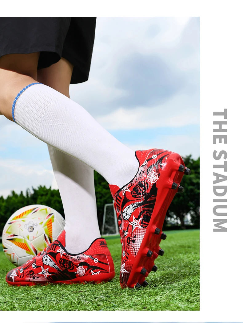 New Men’s Soccer Shoes Boys Original Football Shoes TF/AG Indoor Professional Football Field Boots Society Cleats Sneakers Non-Slip