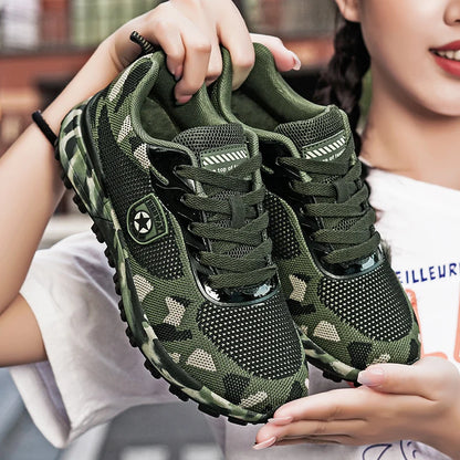 Men’s Camouflage Breathable Sports Shoes Comfortable Non-Slip Soft-Soled Shoes Suitable for Outdoor Activities