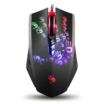 A4Tech Bloody A60 Gaming Mouse,RGB Mouse,Drag Click , 6200 CPI, 8 Macro Keys, X'Glide Metal Boot, 1000 Hz Adjustable