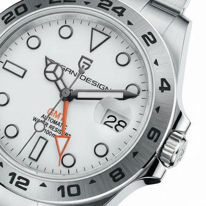 Pagani Design 2026 Nuevo reloj de buceo para hombre 42mm zafiro mecánico automático GMT 100m resistente al agua PD1682