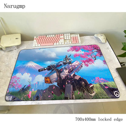 Tappetino mouse Overwatch 700x400x3mm, tappetino gaming anime con personalità per ufficio e notebook, tappetino da scrivania, regalo per ragazzo, pad mouse per giochi PC gamer