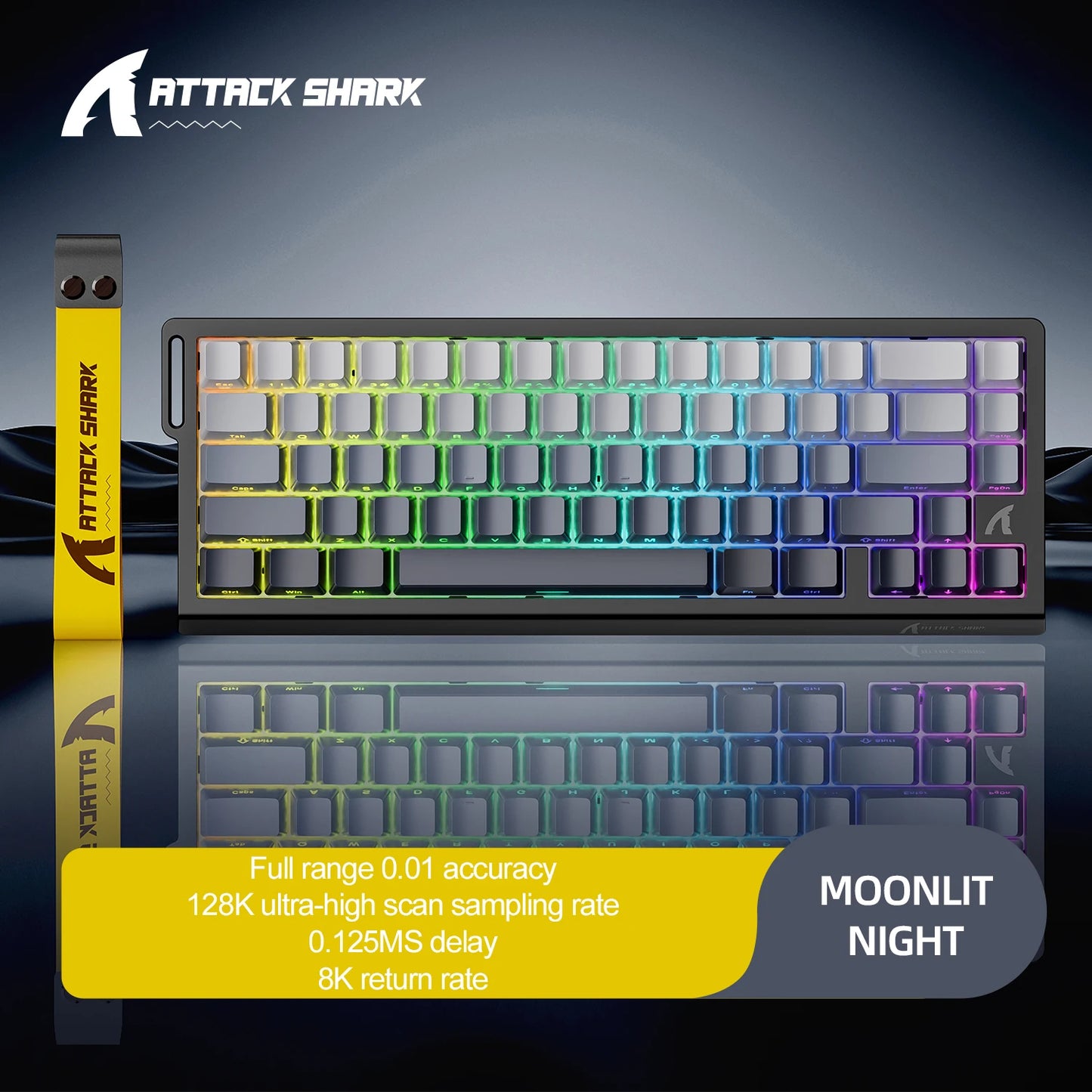 Attack Shark X68HE Gaming Keyboard Wired 8K Polling Hall Effect Magnetic Switch Rapid Trigger SOCD/RS Low Latency Pro Gaming