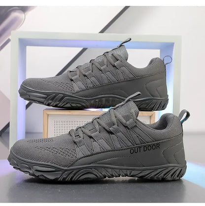 Scarpe da uomo semplici e leggere da trekking sportivo 2025, barefoot a punta larga, multifunzionali casual in mesh traspirante per camminare