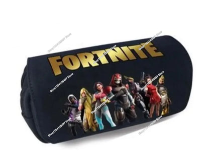 Детски несесер Fortnite, многофункционална кутия за ученически пособия, детски несесер с голям капацитет и двоен слой