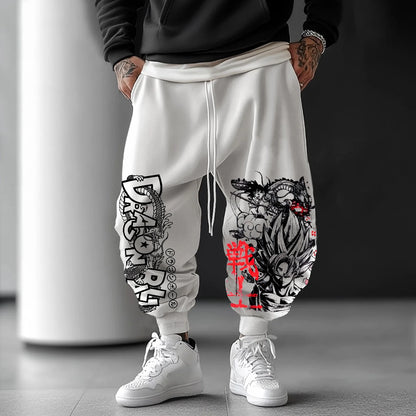 2026 Trendige Herren-Sommer-Sweatpants mit japanischem Anime-Dragon Ball Z Majin Buu-Grafik, Harajuku Y2K Streetwear Outdoor-Leggings