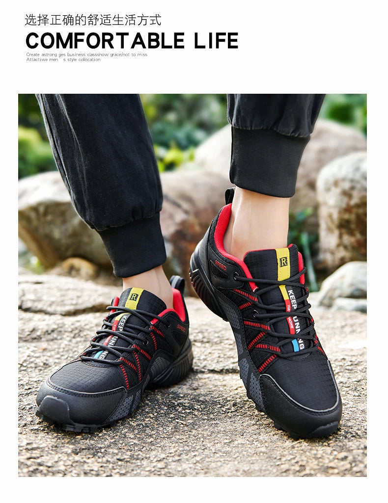 2025 Hiking Shoes for Men Non-slip Wear-resistant Comfortable Outdoor Hiking Sports Shoes Outdoor Running Shoes Walking Sports Shoes