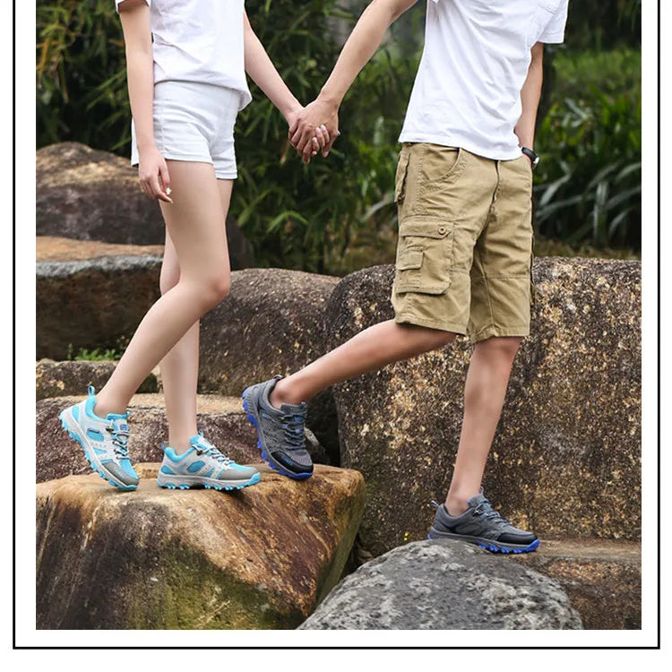 Brand Hiking Shoes For Men Non-slip Trekking Sneaker Spring Summer Breathable Rock Climbing Shoes Men Sport Outdoor Sneakers Man