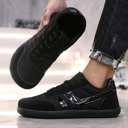 Men's tennis shoes with wide toe box, barefoot minimalist breathable comfortable outdoor walking shoes, sports casual blue shoes 2025