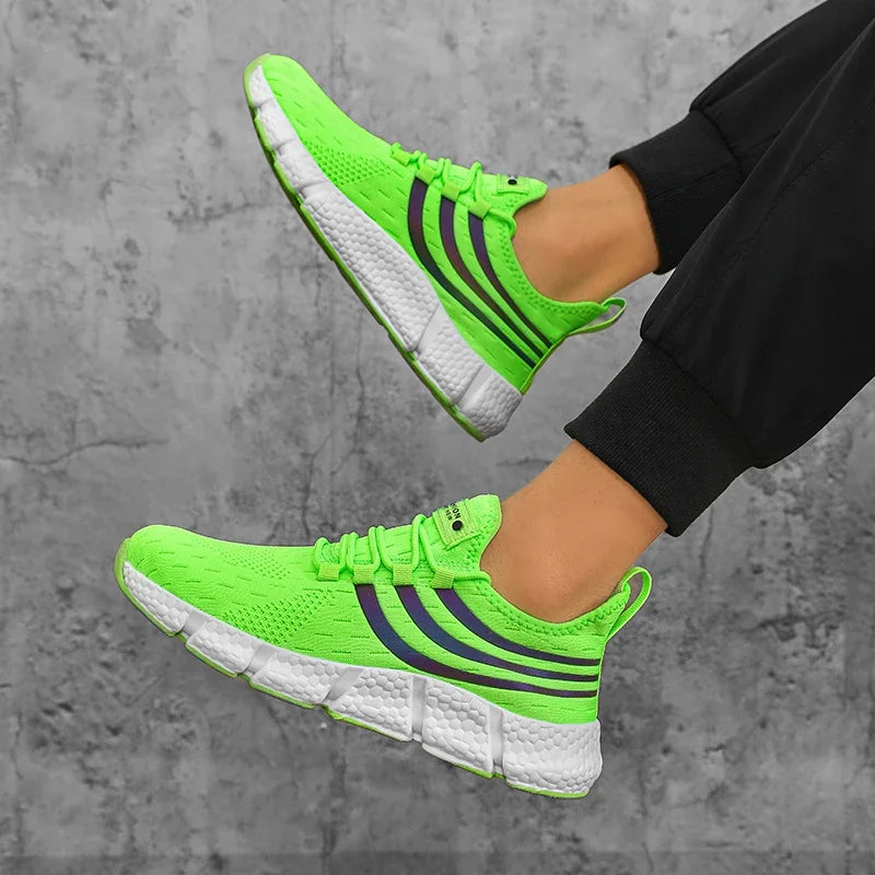 Men's Casual Sports Shoes Breathable Lightweight Sneakers Anti-Slip Flats Outdoor Running Walking Tennis Athletic Jogging Shoes