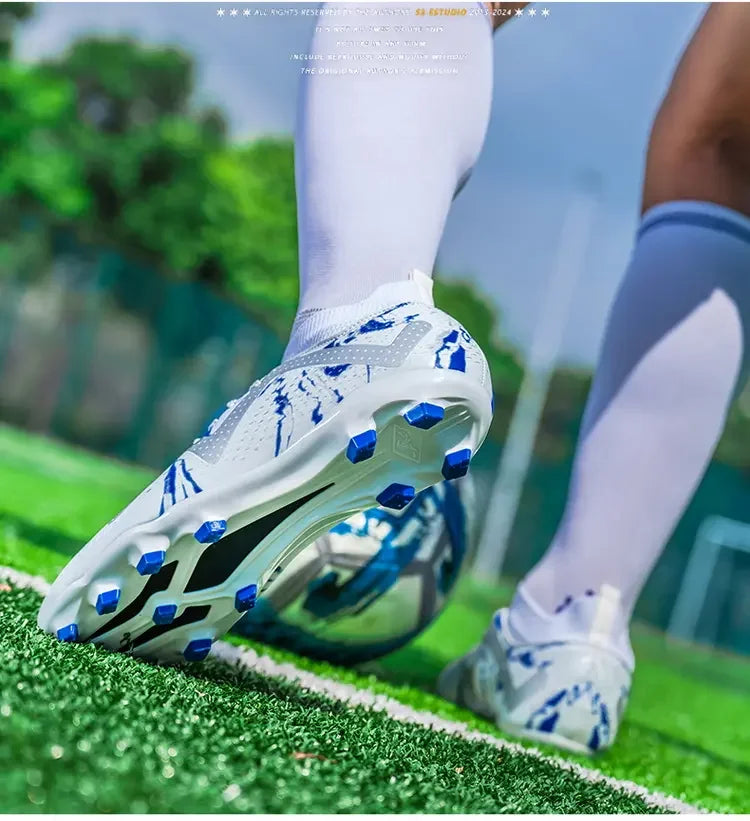 Oversized-Fußballschuhe für Jugendliche und Kinder, komfortables flexibles Design, stabile rutschhemmende Performance für Outdoor-Feldsportarten