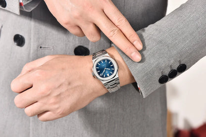 PAGANI DESIGN 2026 Neue luxuriöse Automatikuhr für Herren, mechanische Armbanduhr aus Edelstahl mit Saphirglas, 40MM, Barrel-Zifferblatt