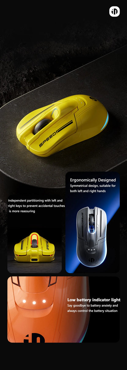 INPHIC Super Racing Car Series Wireless Bluetooth Gaming Mouse 500mA Battery Level Display Light Effect Customization