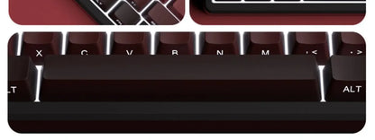 Nuovi keycap per tastiera meccanica da gaming 60/64/84/98/108 con switch MX, 135 tasti, profilo OEM, PBT, incisione laterale, sfumatura rosso e nero