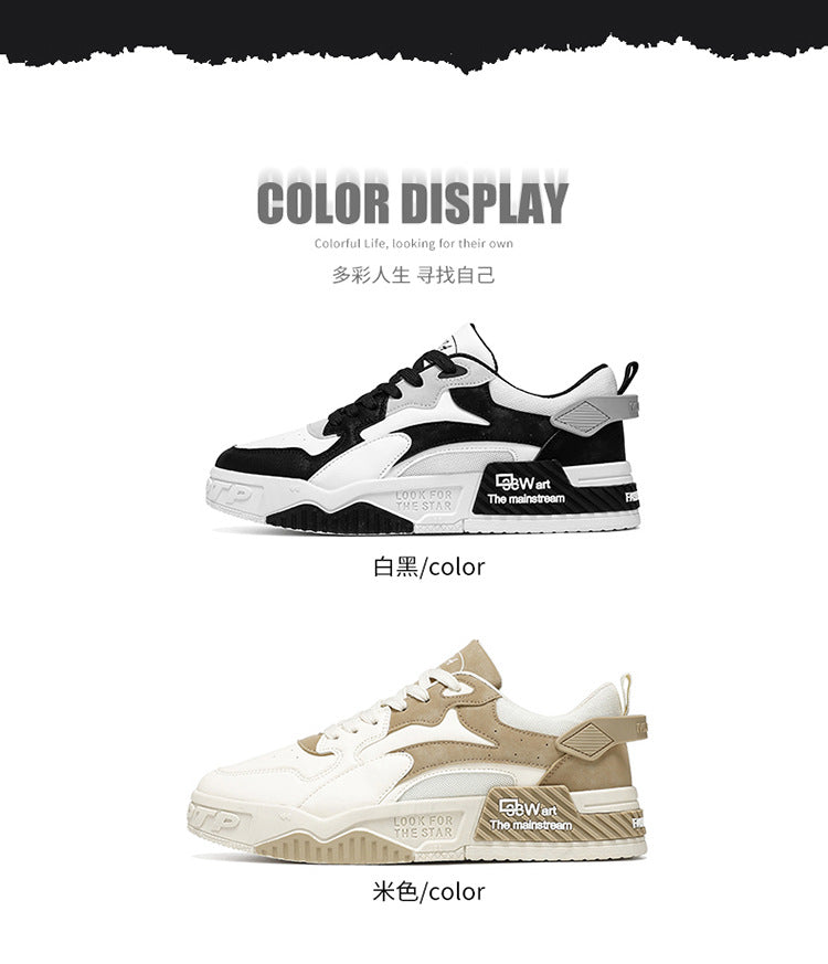 New Autumn Men’s Sneakers Comfortable Platform Shoes 2023 Trend Lace-up Vulcanized White Casual Sneakers Zapatillas