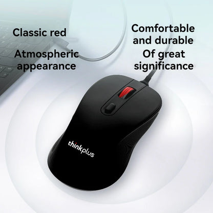 Original Lenovo Wired Mouse M10Pro USB Interface Driver-Free Gaming Office Simple Optical 6-Button Notebook Desktop Computer