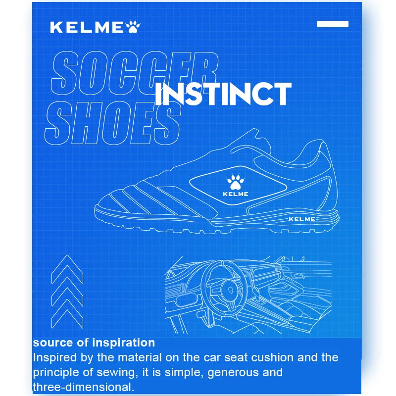 KELME Men Training TF Soccer Shoes Artificial Grass Anti-Slippery Youth Football Shoes AG Sports Training Shoes 871701