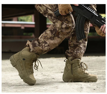 Men Tactical Boots Desert Waterproof Work Safety Shoes Hiking Shoes Ankle Men Outdoor Boots