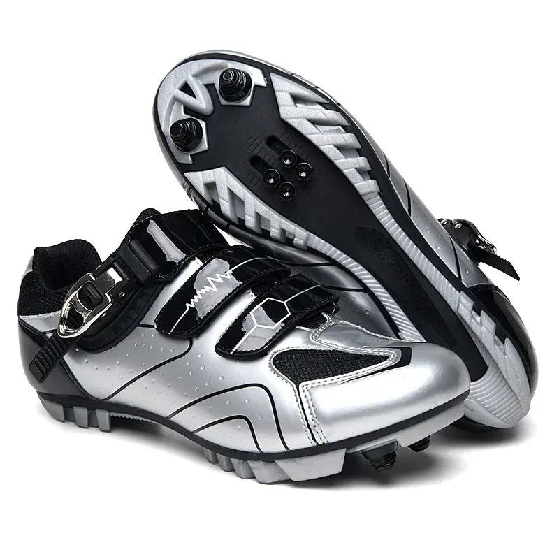 Unisex Hard Sole Cycling Shoes – 4-Season Road Bike Lock Pedal Shoes for MTB Outdoor Sports