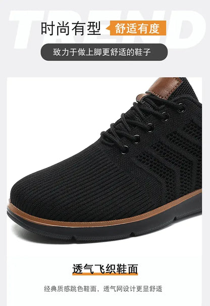 Casual Sneaker Shoes Breathable Men's Walking Mesh Soft Sole Outdoor Anti Slip Travel Comfortable Running Shoes Tenis Masculino