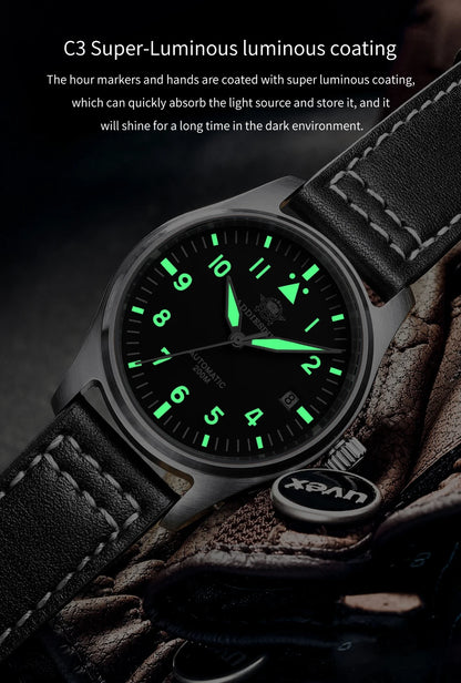 ADDIESDIVE Fashion Retro Personalized Watches 200m Waterproof C3 Luminous Steel Watch Sapphire Glass Mechanical Analog Watches