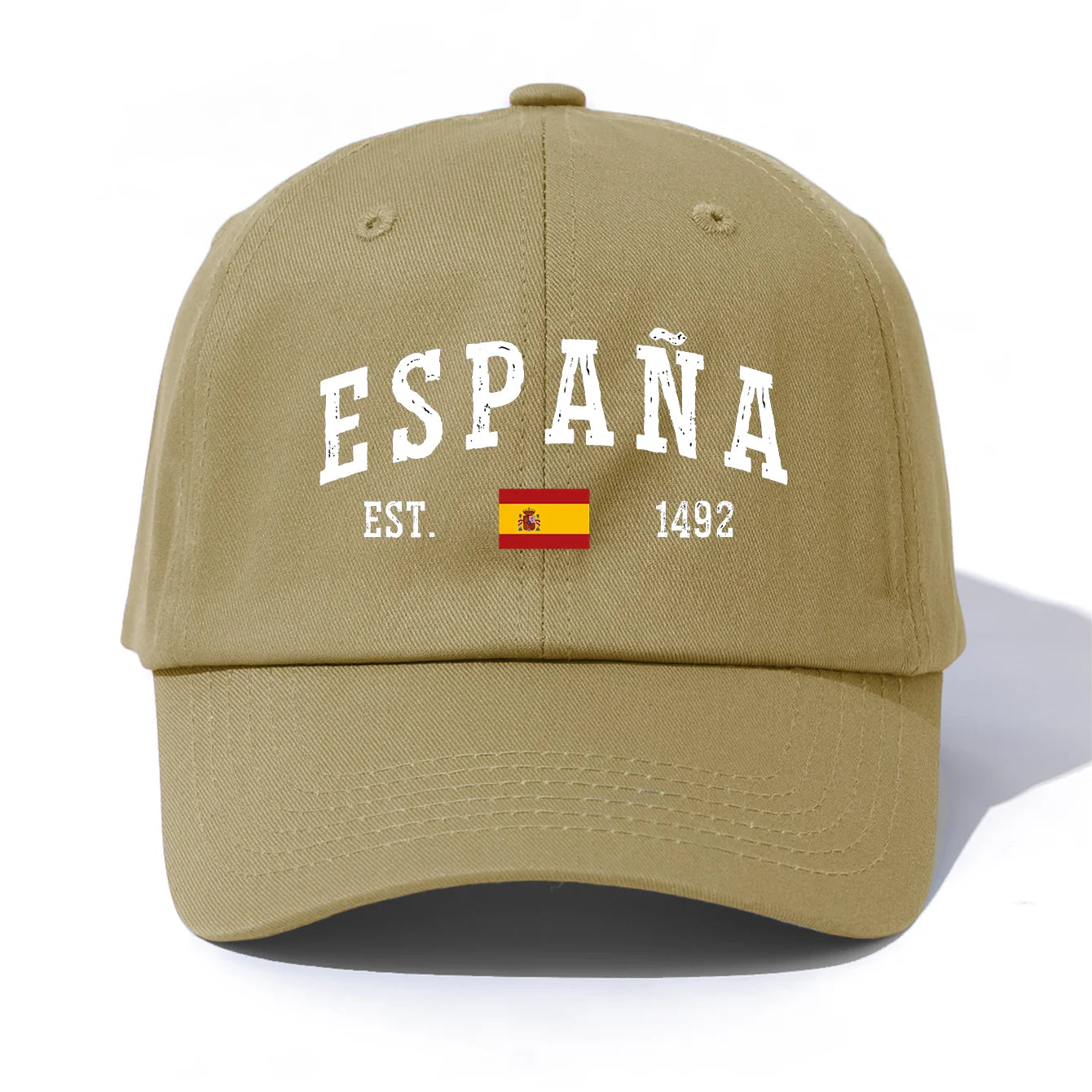 1pc ESPANA Print Baseball Cap for Adults,Minimalist Retro Style Casual Soft Adjustable Dad Hat,Perfect As Gift