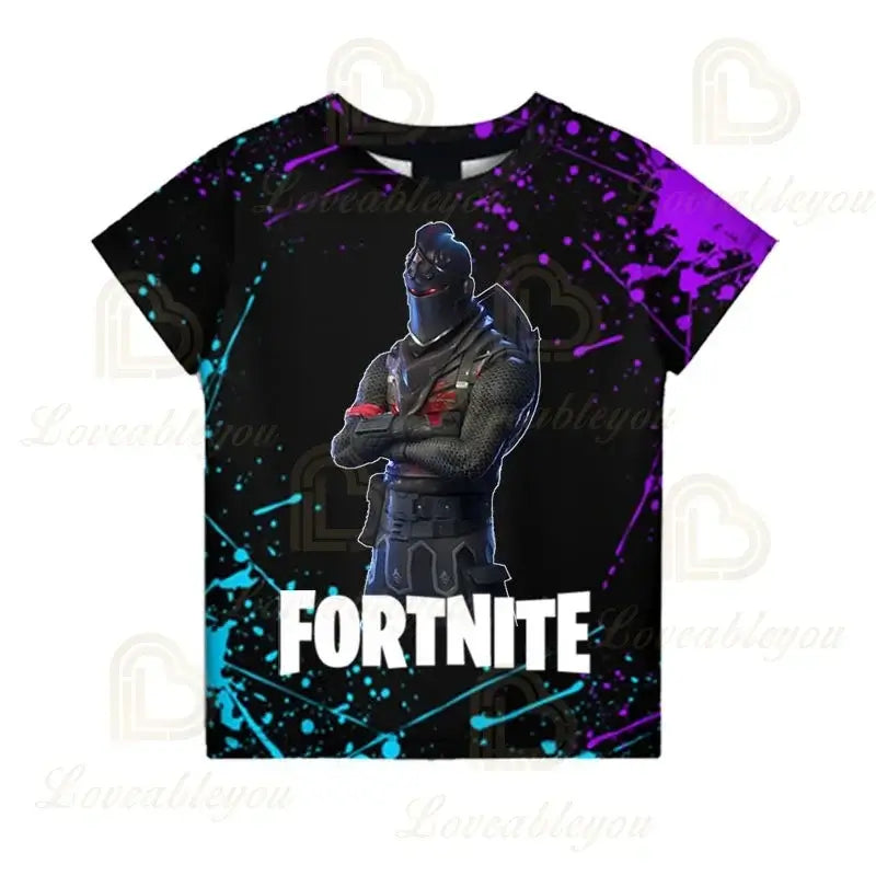 Battle-Royale-T-Shirt Fortnite Victory, T-Shirt für Kinder, Oberteile für Mädchen und Jungen, Harajuku-Shirts, Kinderkleidung 3D, 2025 NEUES DESIGN