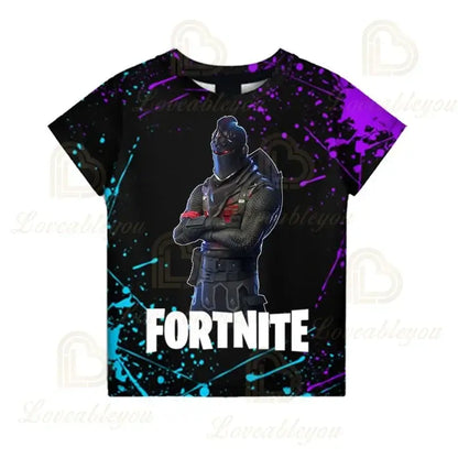 Battle-Royale-T-Shirt Fortnite Victory, T-Shirt für Kinder, Oberteile für Mädchen und Jungen, Harajuku-Shirts, Kinderkleidung 3D, 2025 NEUES DESIGN