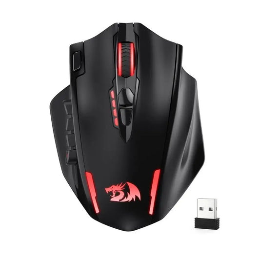 Redragon M913 MAX Kabellose optische MMO-Gaming-Maus mit 26000 DPI und 16 programmierbaren Tasten