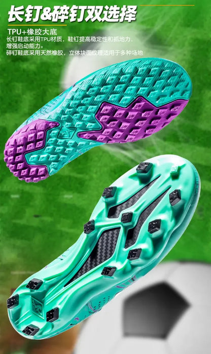 Oversized Football Boots for Youth & Children, Comfortable Flexible Design, Stable Anti-slip Performance for Outdoor Field Sports