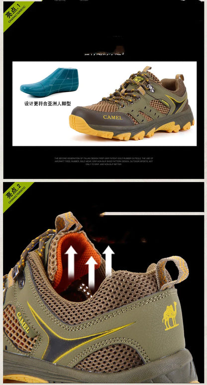 Brand Hiking Shoes For Men Non-slip Trekking Sneaker Spring Summer Breathable Rock Climbing Shoes Men Sport Outdoor Sneakers Man