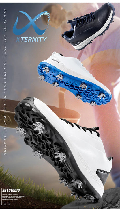 Hot Sale Leisure Golf Shoes Men's Waterproof Golf Spikes Sneakers Professional Non-Slip Golf Trainers Luxury Sports Shoes