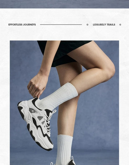 Xtep Casual Shoes 2025 Spring And Summer Lightweight Sports Shoes Thick Sole Fashionable Street Style Sneakers 875319320004