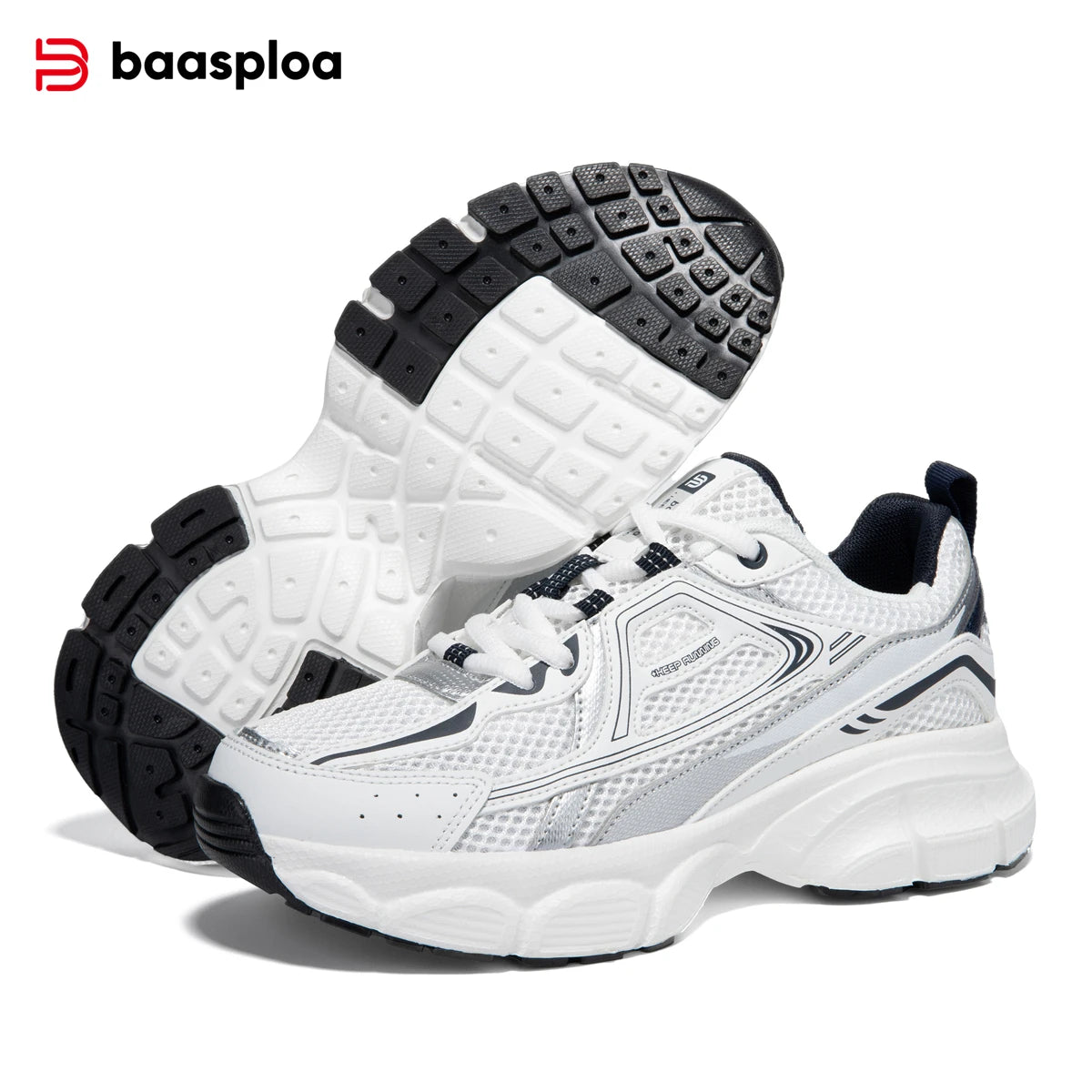 Baasploa Women’s Running Shoes Fashion Lightweight Mesh Non-Slip Jogging Sneakers Female Outdoor Breathable Colorful Casual Shoes
