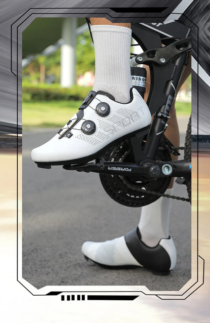 Ultra-Light Cycling Shoes, Breathable and Lightweight, SPD-Compatible Hard Soles for Road Mountain Bike Competition Training