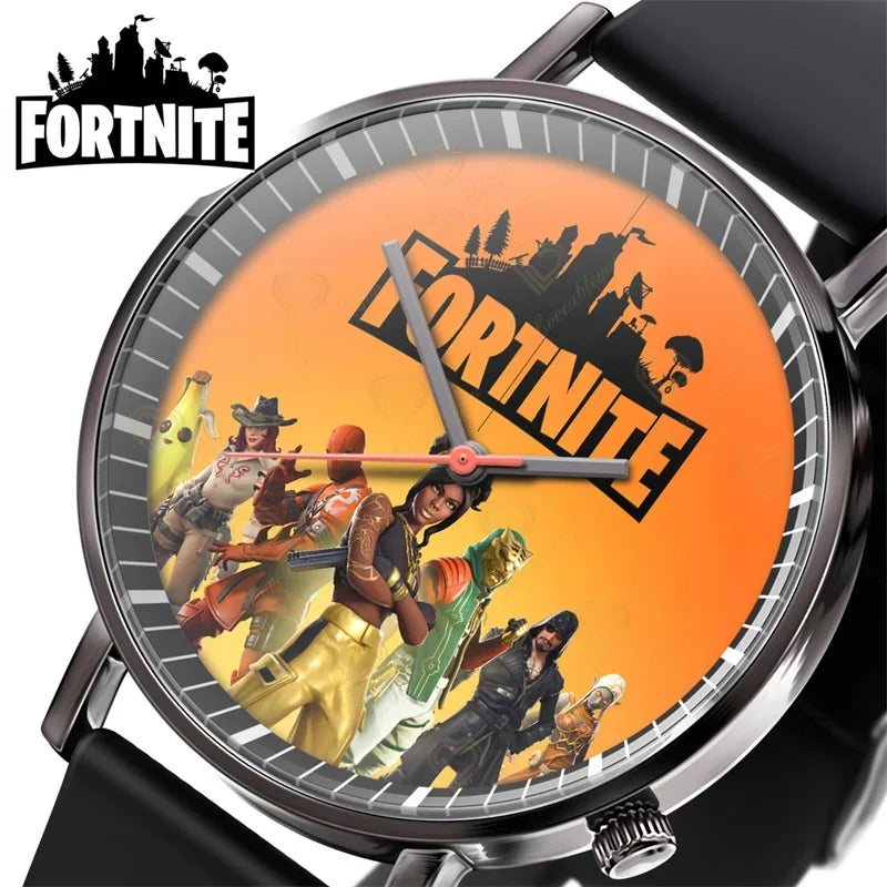 Wrist Watch F-Fortnite Cook Watch Trend Fashion Creative Quartz Student Watches Battle Game Figure Model Kids Birthday Gift