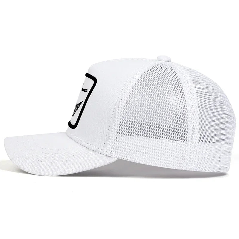 Unisex X Smiling Face Teeth Embroidery Baseball Net Caps Spring Summer Outdoor Sunscreen Hat Adjustable Casual Trucker Hats