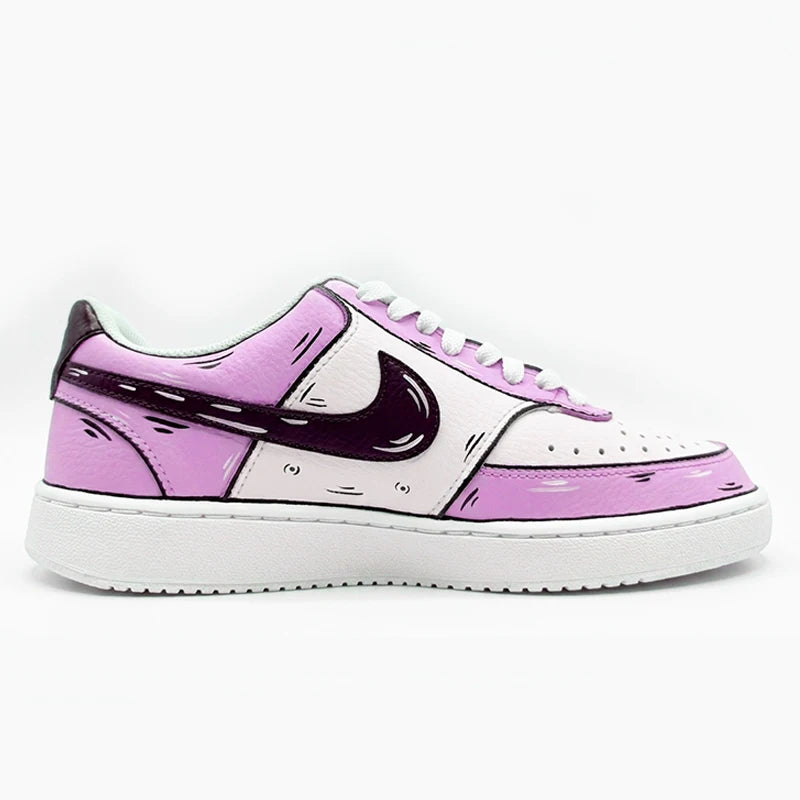Custom Sneakers Custom Sneakers NIKE COURT VISION Messy Line Design Couple Matching Shoes Unisex Low-Top Skate Retro Shoes