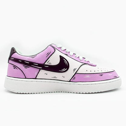 Custom Sneakers Custom Sneakers NIKE COURT VISION Messy Line Design Couple Matching Shoes Unisex Low-Top Skate Retro Shoes