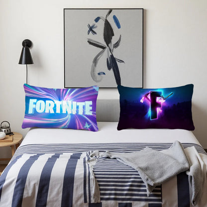 F-FORTNITE Game Logo Cushion Cover Rectangle Pillow Case Printing Bedside Sofa Room Home Decoration Pillowcase