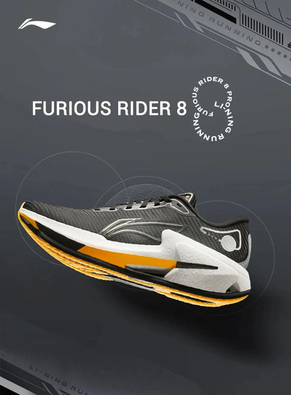 Li-Ning FURIOUS RIDER 8 Herren-Stabilitätslaufschuhe BOOM, rutschfeste Dämpfung, LiNing Sportschuhe mit stabilem Halt, Sneaker ARZV005