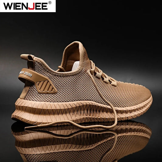 Men's Non-Slip Casual Sneakers Breathable Outdoor Jogging Training Hiking Sports Running Outdoor Weave Knit Lace Up Shoes